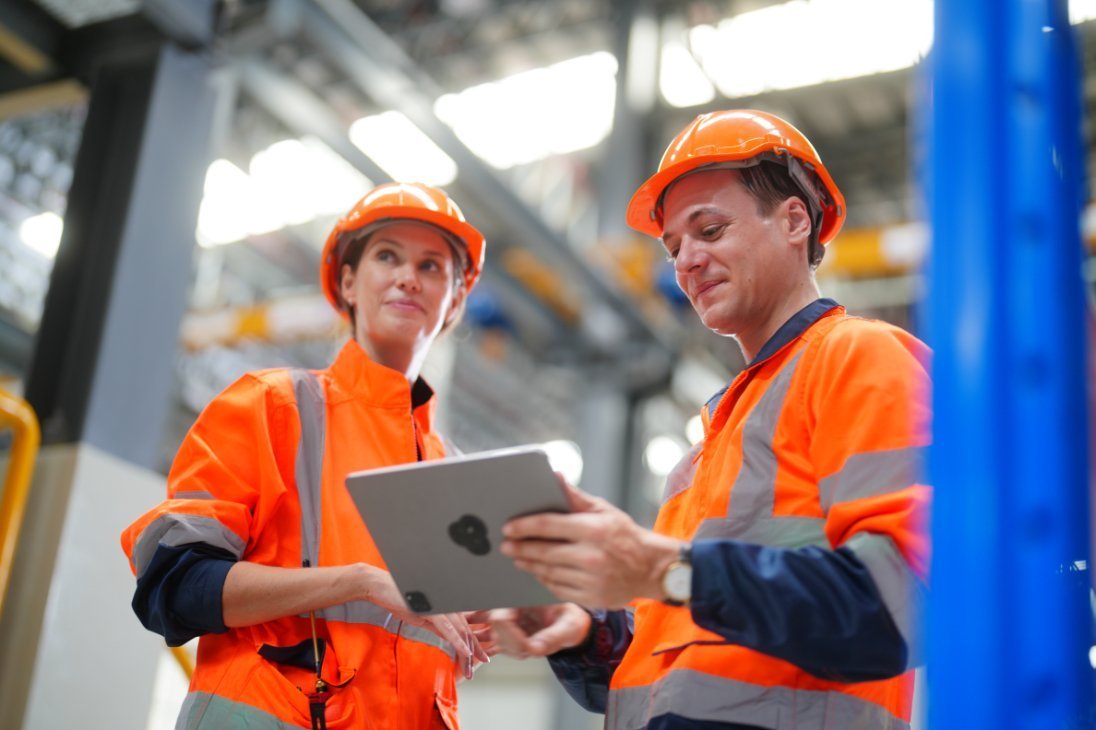 construction workers at work